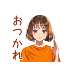 ボブカットの女の子の週末♡（個別スタンプ：8）