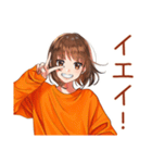 ボブカットの女の子の週末♡（個別スタンプ：12）