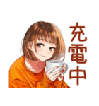 ボブカットの女の子の週末♡（個別スタンプ：14）