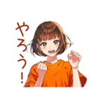 ボブカットの女の子の週末♡（個別スタンプ：21）