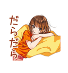 ボブカットの女の子の週末♡（個別スタンプ：24）