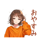 ボブカットの女の子の週末♡（個別スタンプ：31）