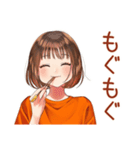 ボブカットの女の子の週末♡（個別スタンプ：35）