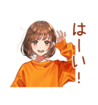 ボブカットの女の子の週末♡（個別スタンプ：37）