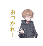 ゆるパーカーくんのふんわり相槌（個別スタンプ：3）