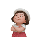 ぷくぷくほっぺの女の子 2 (NT)（個別スタンプ：15）