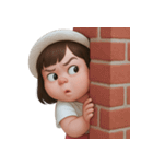 ぷくぷくほっぺの女の子 2 (NT)（個別スタンプ：25）
