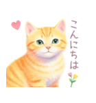 小さなハートと子猫スタンプ（個別スタンプ：3）