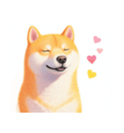 小さなハートと柴犬スタンプ（個別スタンプ：4）