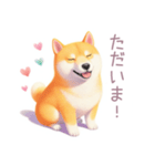 小さなハートと柴犬スタンプ（個別スタンプ：10）