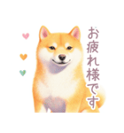 小さなハートと柴犬スタンプ（個別スタンプ：13）