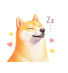 小さなハートと柴犬スタンプ（個別スタンプ：18）