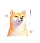 小さなハートと柴犬スタンプ（個別スタンプ：19）