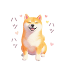 小さなハートと柴犬スタンプ（個別スタンプ：28）