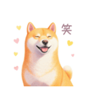 小さなハートと柴犬スタンプ（個別スタンプ：30）