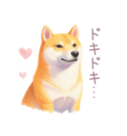 小さなハートと柴犬スタンプ（個別スタンプ：38）