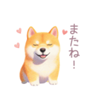 小さなハートと柴犬スタンプ（個別スタンプ：40）