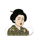 浮世絵の女性が放つ多彩な魅力（個別スタンプ：3）