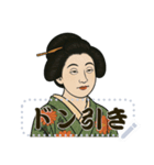 浮世絵の女性が放つ多彩な魅力（個別スタンプ：16）