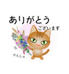 色々な猫11-1 短毛-立ち耳-茶トラ（個別スタンプ：31）