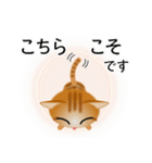 色々な猫11-1 短毛-立ち耳-茶トラ（個別スタンプ：32）