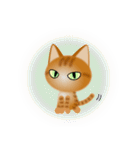 色々な猫11-1 短毛-立ち耳-茶トラ（個別スタンプ：37）