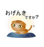 色々な猫11-2 短毛-垂れ耳-茶トラ（個別スタンプ：4）
