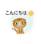 色々な猫11-2 短毛-垂れ耳-茶トラ（個別スタンプ：5）
