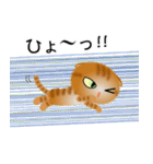 色々な猫11-2 短毛-垂れ耳-茶トラ（個別スタンプ：34）