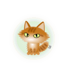 色々な猫11-3 長毛-立ち耳-茶トラ（個別スタンプ：37）