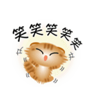 色々な猫11-4 長毛-垂れ耳-茶トラ（個別スタンプ：26）