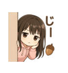 可愛い黒髪ピンクパーカー女子スタンプ8 秋（個別スタンプ：30）
