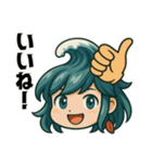 サーファー夏波(サーフィン),,,,,,,,（個別スタンプ：15）