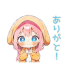 癒しの犬耳パーカーの女の子（個別スタンプ：3）