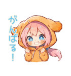 癒しの犬耳パーカーの女の子（個別スタンプ：11）