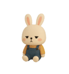 可愛い3D白うさぎ（秋）（個別スタンプ：7）
