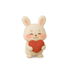 可愛い3D白うさぎ（秋）（個別スタンプ：18）