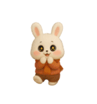 可愛い3D白うさぎ（秋）（個別スタンプ：24）