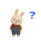 可愛い3D白うさぎ（秋）（個別スタンプ：33）