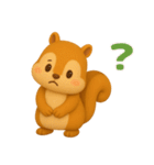 可愛い3Dリス（個別スタンプ：33）