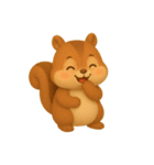 可愛い3Dリス（個別スタンプ：36）