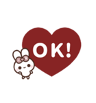 [❹]⏹⬛ピョンピョンラビット⬛ボルドー（個別スタンプ：3）