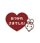 [❹]⏹⬛ピョンピョンラビット⬛ボルドー（個別スタンプ：14）