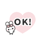[❹]⏹⬛ピョンピョンラビット⬛ピンク（個別スタンプ：3）
