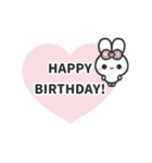 [❹]⏹⬛ピョンピョンラビット⬛ピンク（個別スタンプ：20）