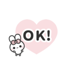 [❹]▶️動く⬛ピョンピョンラビット⬛ピンク（個別スタンプ：3）