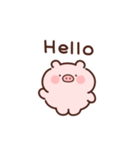 動くこぶたの英語（個別スタンプ：1）