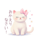 小さなハートと白猫スタンプ（個別スタンプ：27）