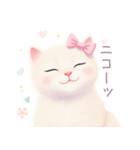 小さなハートと白猫スタンプ（個別スタンプ：29）