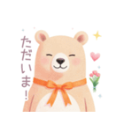 小さなハートとくまスタンプ（個別スタンプ：10）